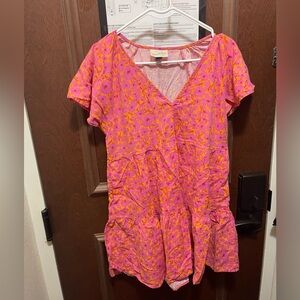 Vibrant Pink and Orange Women's Mini Dress Universal Thread, Size Medium